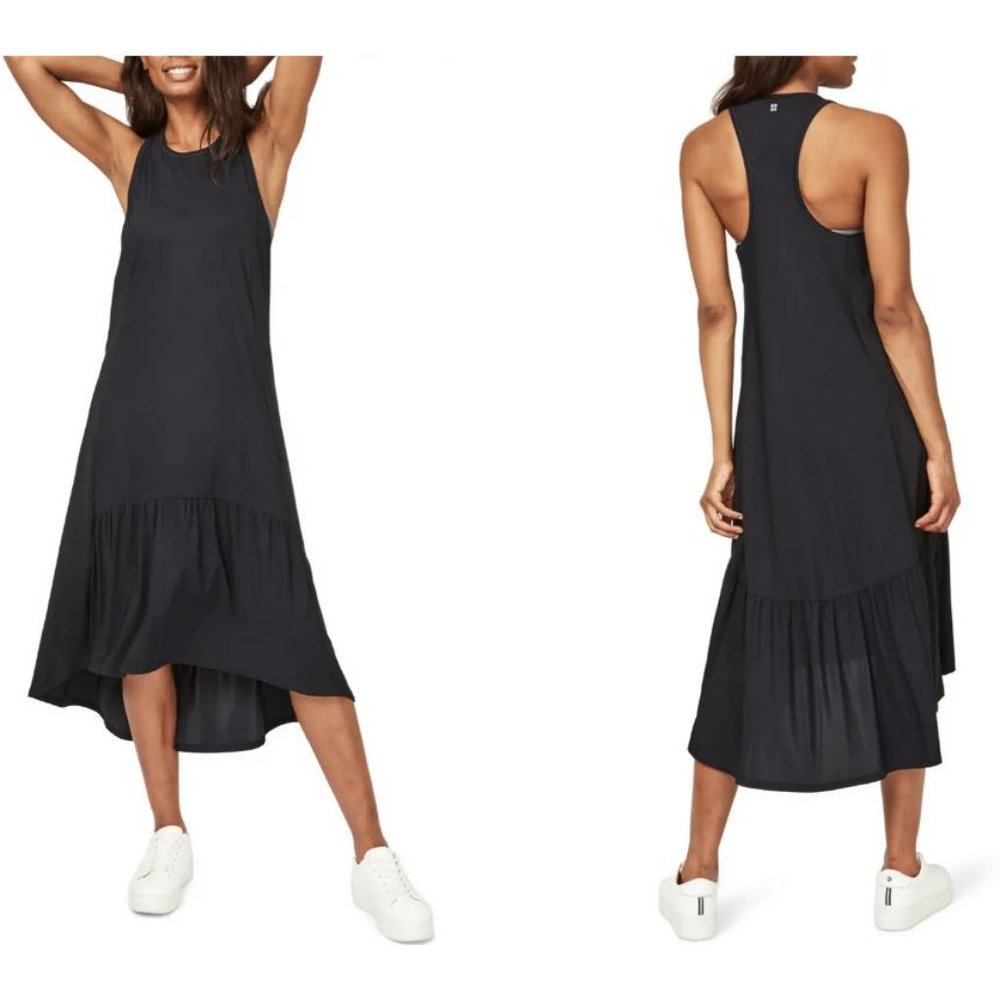 Sweaty Betty Explorer Ace Racerback Midi Dress SB5478 Black XL